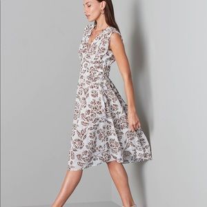 White House Black Market floral print fit and flare dress